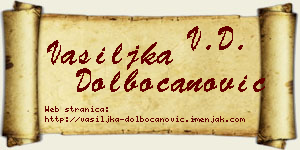 Vasiljka Dolbočanović vizit kartica